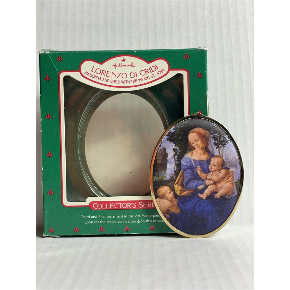 Vtg Hallmark 1985 Christmas Ornament Madonna and Child Art Masterpiece Series #3